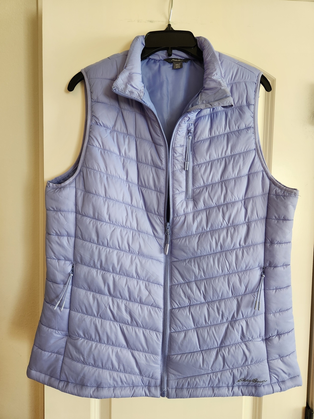 Light Purple Quilted Women's Vest - Sleeveless Puffer Jacket - Picture 2 of 6